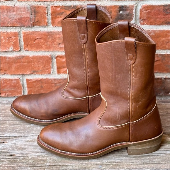 Iron Age Men's Steel Toe Brown Western Biker Cowboy Work Boots Sz 11D - Picture 1 of 9